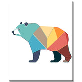 Paint by Numbers Art Polygon Style Bear